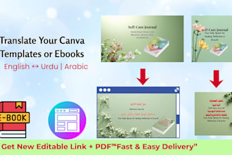 translate your canva templates, ebooks, or english, urdu, arabic