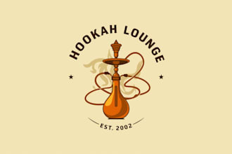 design high quality hookah logo with free source file