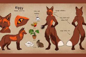 draw anthro furry reference sheet fursona character ref sheet nsfw oc commission