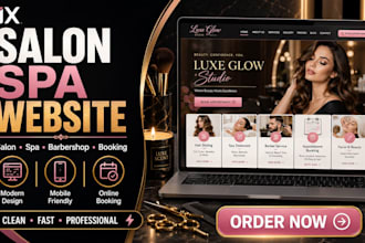 design wix salon website spa barbershop booking website