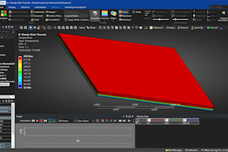 perform fea, static and thermal simulation solidworks ansys