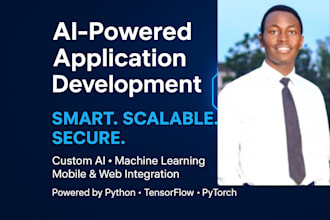 develop ai powered applications using python, tensorflow, and pytorch