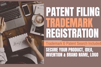 do patent search, drafting, patent filing and trademark registration in USA, UK