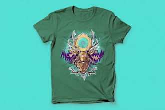 design epic fantasy or gothic t shirt artwork for you