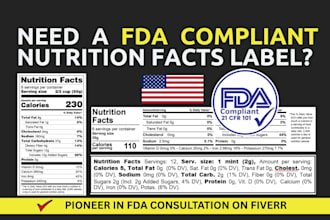 create fda compliant nutrition facts label