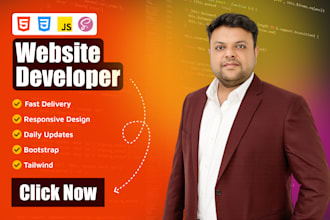 develop responsive website with html css and javascript