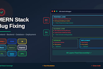 fix and debug issues in your reactjs, nextjs, or nodejs application