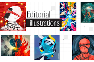 create editorial illustrations that explains concepts clearly