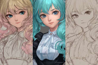 sketch anime art commission