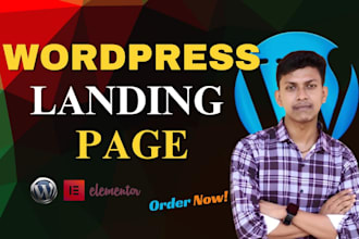 design wordpress landing page cartflows website elementor landing page