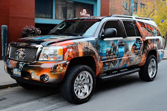awesome car wrap design and vehicle wrap design