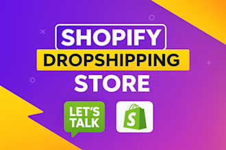 create shopify store, shopify website, dropshipping store