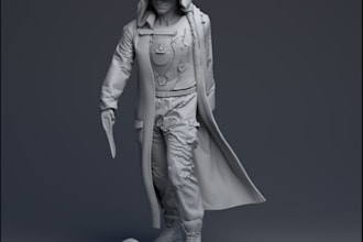 stl miniature for tabletop,ttrpg game chibi,sci fi sculpt,figurine fdm diorama
