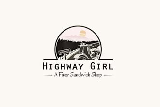 design best quality luxurious organic logo for highway girl