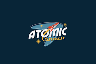 design surprising aesthetics atomic shock logo