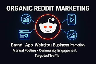 organic reddit marketing promote ai apps websites saas ecommerce crypto youtube