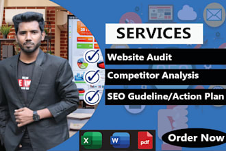 do seo website audit with competitor analysis and action plan