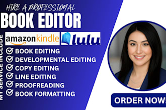 edit, proofread, and format your manuscript for amazon KDP