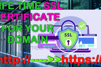 install and secure your website with a lifetime SSL certificate