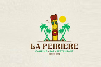 design traditional camping bar restaurant logo