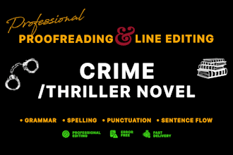 proofread and line your crime or thriller novel
