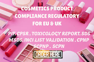 create detailed cpsr pif sds coa and gmp reports for eu UK and amazon compliance