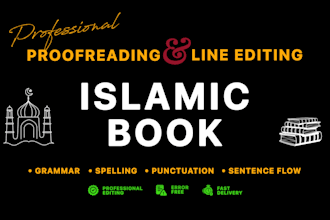 proofread and line edit your islamic book