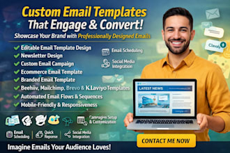 design branded, custom, responsive shopify email templates or klaviyo flows