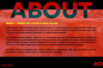 design an outstanding web design, with user experience