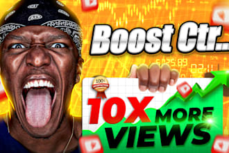 design attractive clickbait amazing professional thumbnail in 3hr
