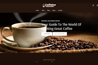 design coffee shopify store coffee website coffee drop shipping tea store tea