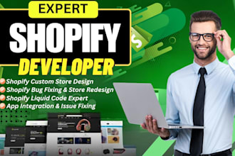 shopify bug fix, shopify liquid custom coder developer, shopify store redesign