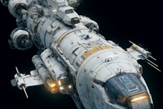 draw high quality spaceship concept