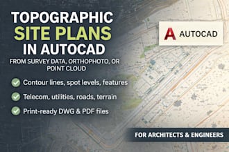 create a topographic site plan from survey data