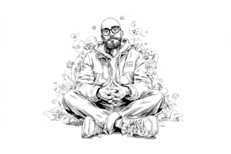 create custom line art illustrations from your ideas