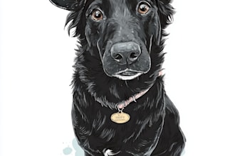 make a cartoon pet portrait in disney style pet illustration
