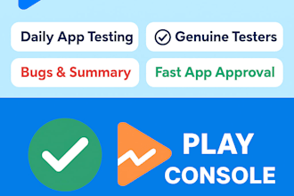 provide 14 or 20 real testers, create console, fix issues and closed testing