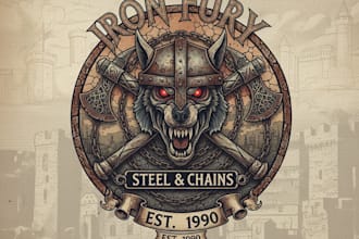make a speed metal style band logo