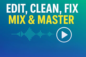 professionally edit, clean, and master your arabic audio, podcast or audiobook