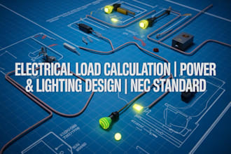 do electric load calculation, power distribution lighting