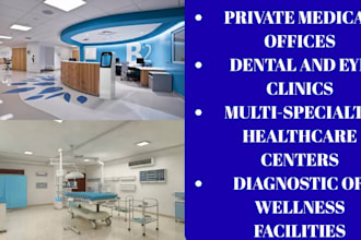 design a professional medical center or medical office floor plan