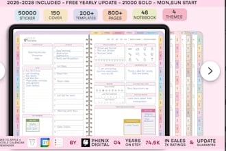 design a  etsy digital planner
