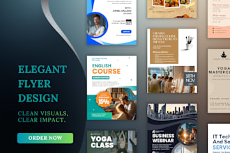 design elegant ai based brochures and flyers for small business