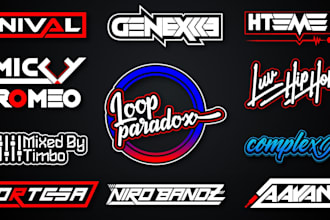 design dj, music, band, hip hop, producer, entertainment logo for you