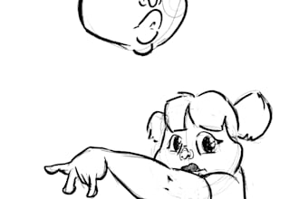 create a fun sketchy style cartoon character for you