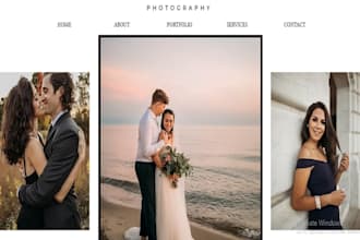 design wix portfolio website photographers website videographers wix website