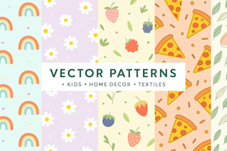 design seamless patterns for any surface collections