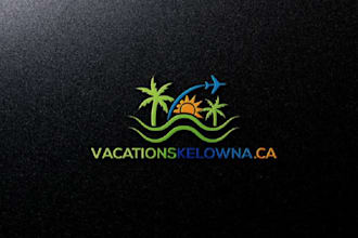 do beautiful professional travel a beach logo