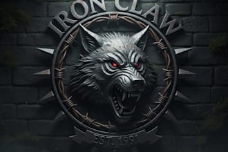create an epic fantasy metal logo