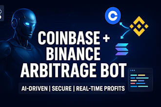 build custom coinbase binance arbitrage bot for solana crypto trading automation